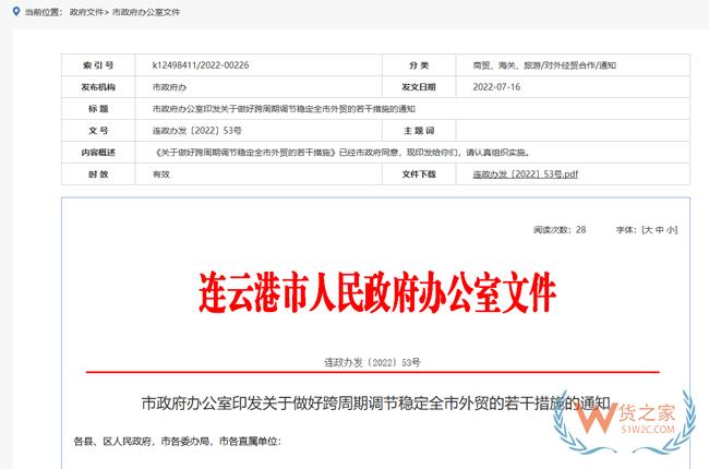 跨境政策.六十八|連云港市_連云港跨境電商綜試區關于跨境電商的扶持政策-貨之家